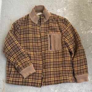 Golden goose, distressed flannel jacket